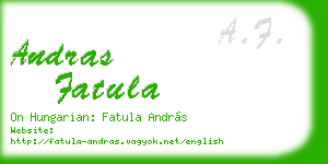 andras fatula business card